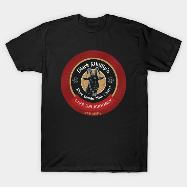 Black Phillip's Devil Cheese T-Shirt by SharkPants